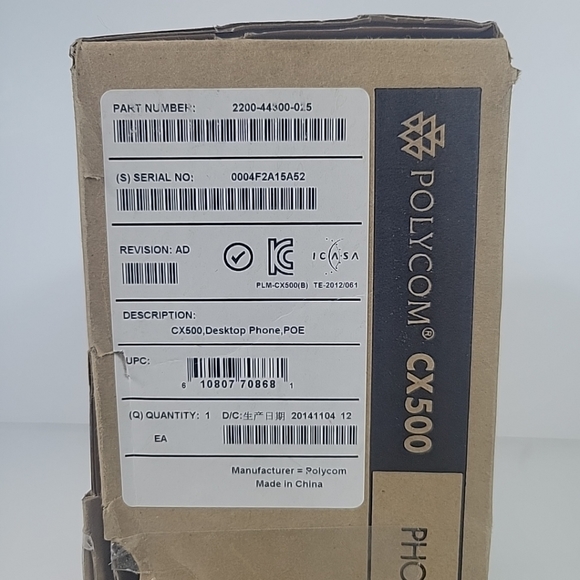 Polycom CX500 Standalone IP phone PoE 2200-44300-025 *New in Open Box* - Picture 3 of 6